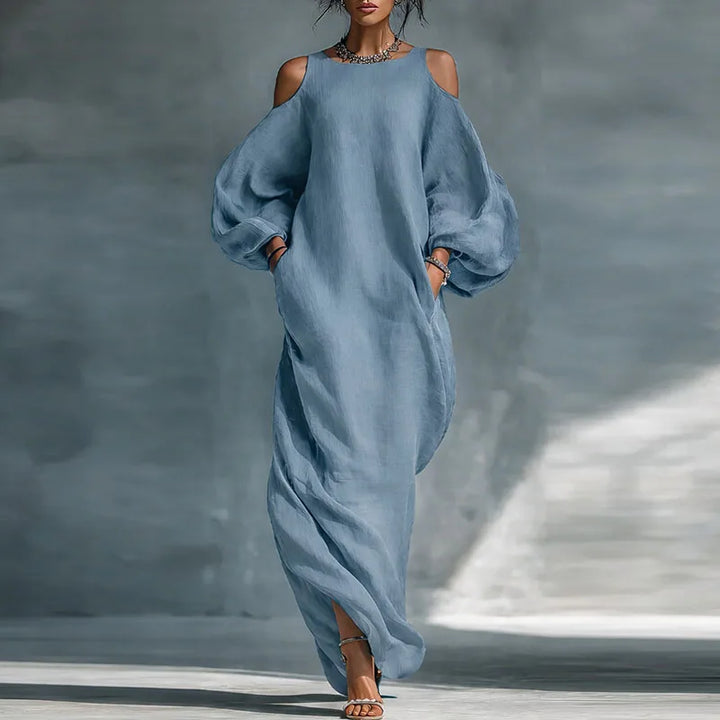Sadie Bohemian Linen Maxi Dress