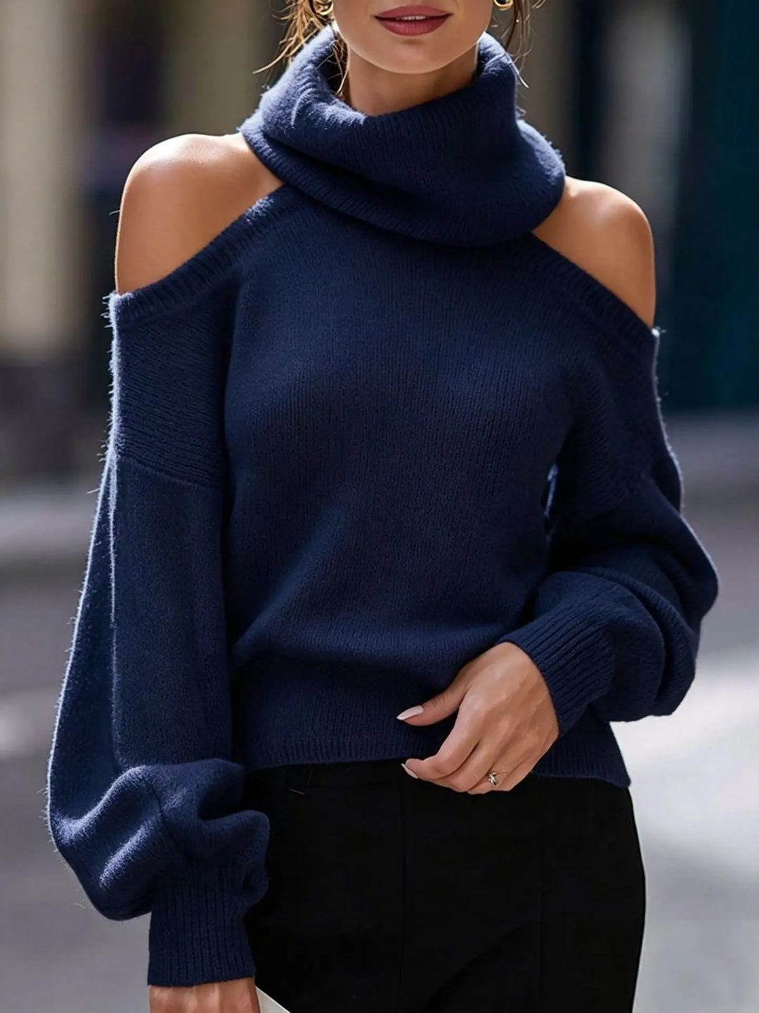Wilhelmina Cold Shoulder Sweater