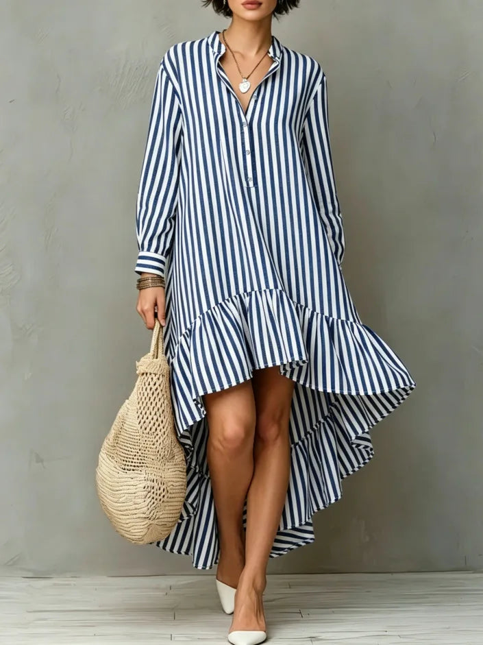 Marisette Stand Collar Midi Dress