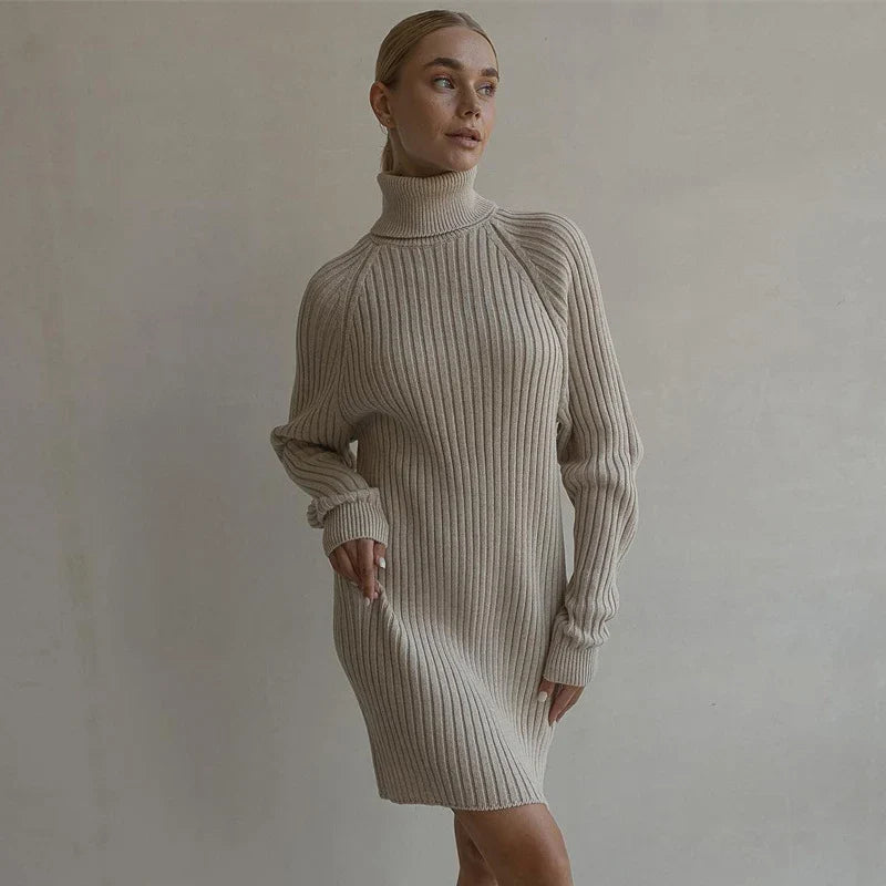 Laurel High Neck Sweater Dress