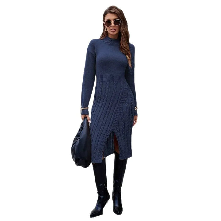 Corinthia Cable Knit Sweater Dress