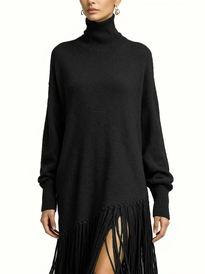 Tressa Fringe Knit Midi Dress