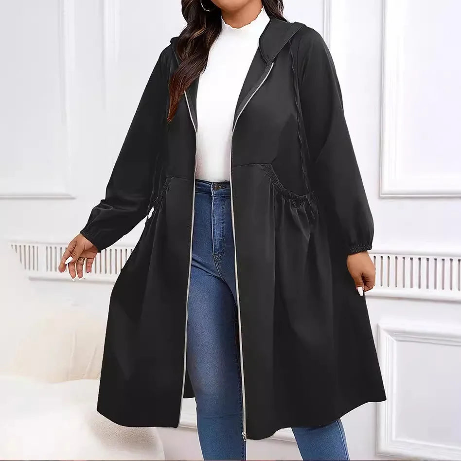 Marielena Drawstring Hood Coat