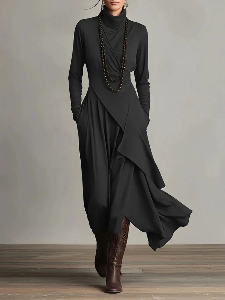 Dolce Draped Crossover Maxi Dress