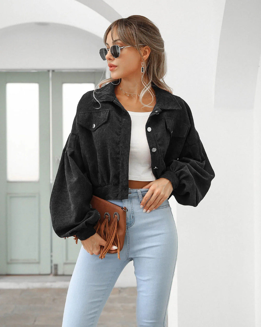 Isadora Corduroy Crop Jacket