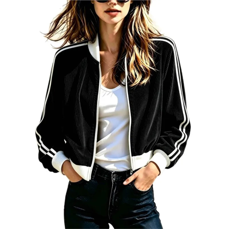 Aline Ribbed Bomber Jacket
