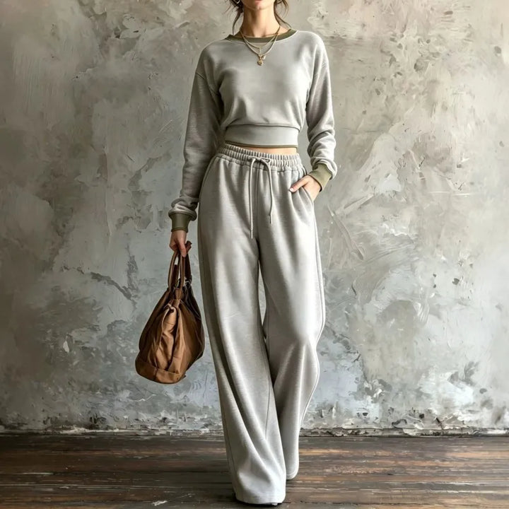 Maren Contrast Trim Sweatshirt Set