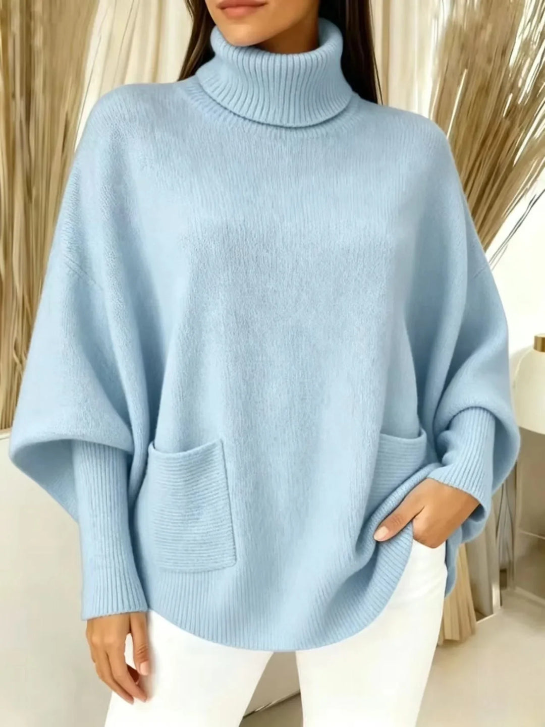 Simone Turtleneck Batwing Sweater