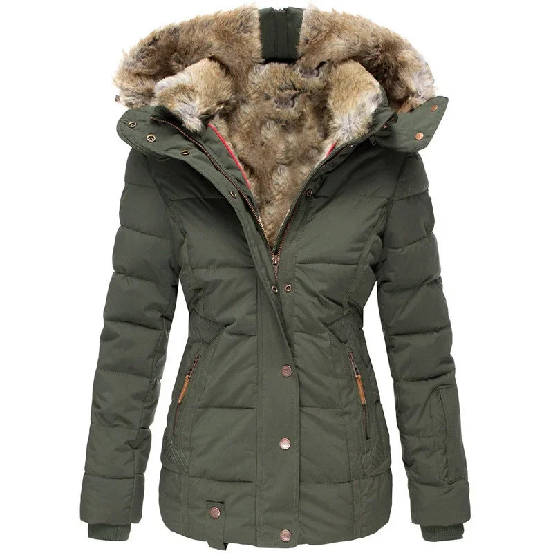 Avril Detachable Faux Fur Puffer
