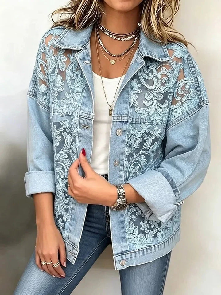 Yasmine Lace Denim Jacket