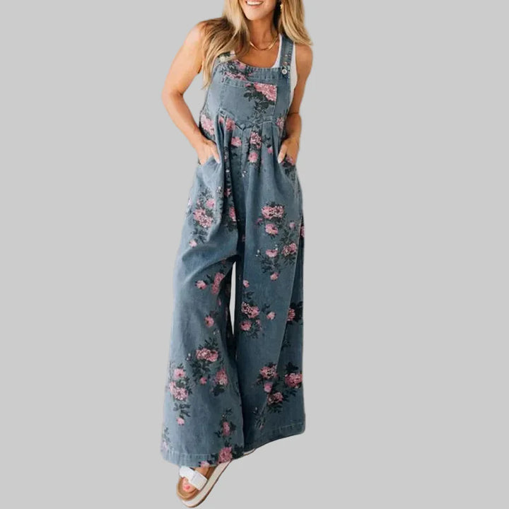 Azalea Elegant Floral Wide Leg Jumpsuit