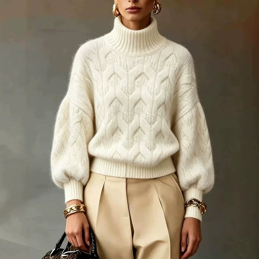 Margaux Cable Knit Turtleneck