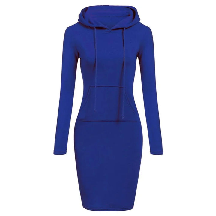 Lucienne Drawstring Hood Dress