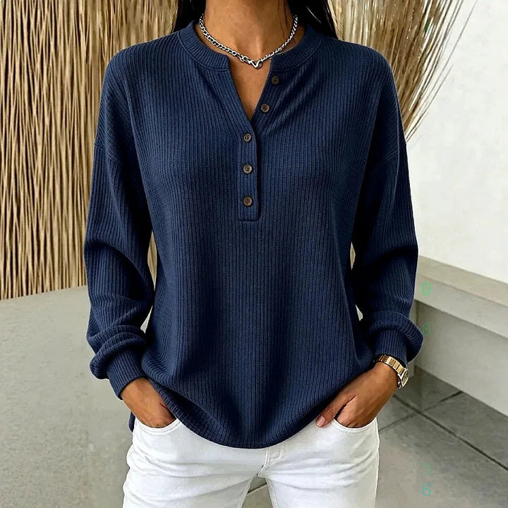 Sabrina Button Placket Henley