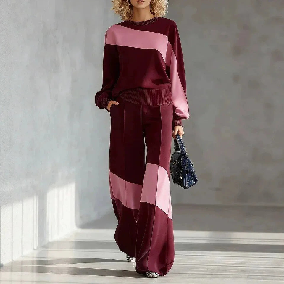 Guinevere Color Block Two Piece Set