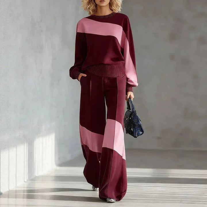 Guinevere Color Block Two Piece Set