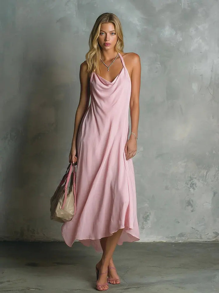 Ines Cowl Neck Midi Dress