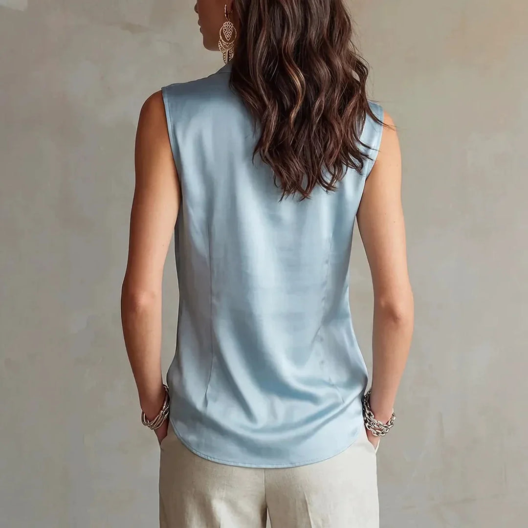Lillian Draped Cowl Neck Blouse