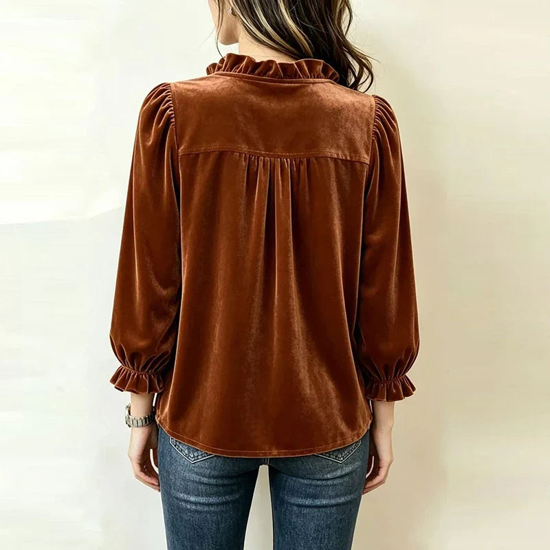 Larkin Ruffle Neck Blouse