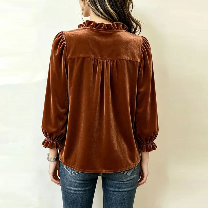 Larkin Ruffle Neck Blouse