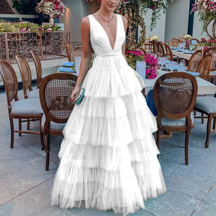 Sienna Elegant Ruffle Maxi Dress