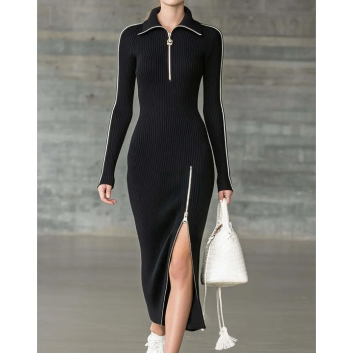 Marcella Ribbed Knit Midi Dress