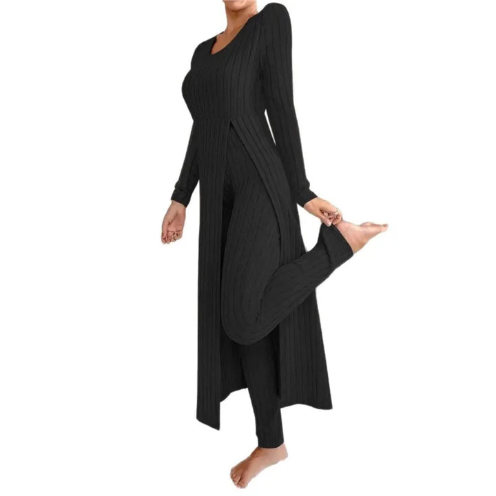 Celandine Ribbed Lounge Two Piece Set
