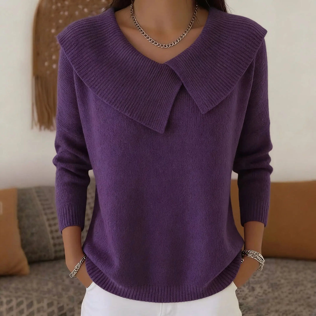 Genevieve Fold Collar Sweater