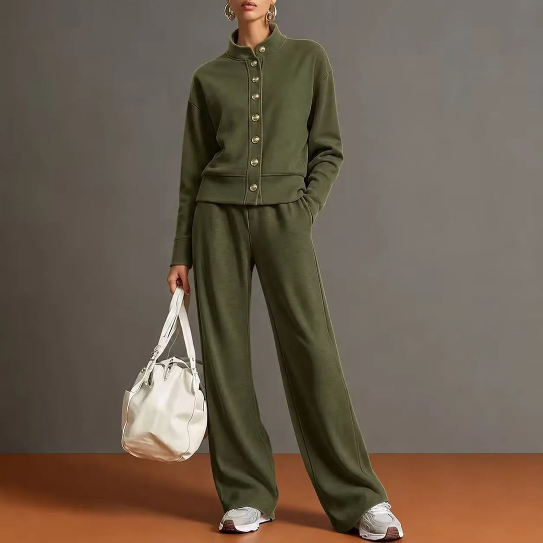 Sofia Button Front Pant Set
