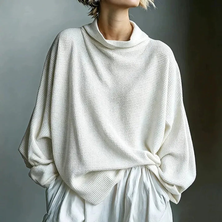 Iolanthe Waffle Knit Funnel Top