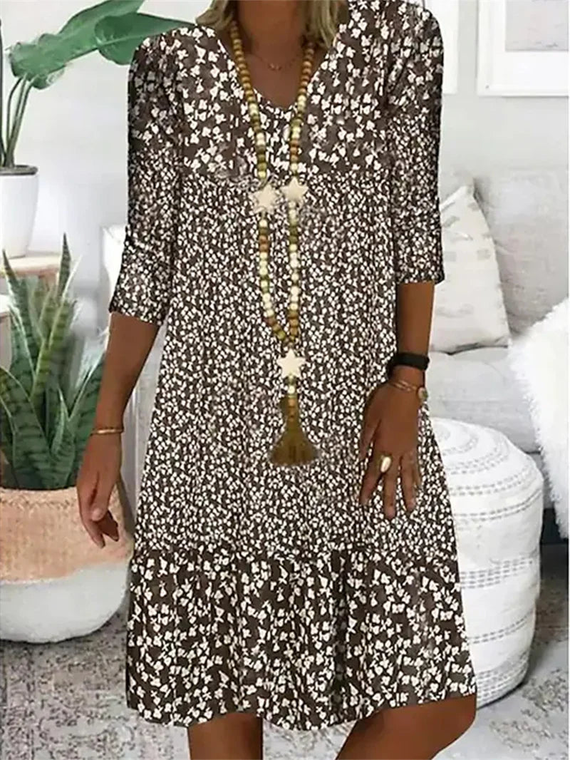 Adeline Printed Relaxed Midi Dress
