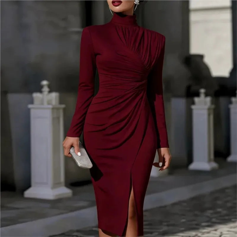 Fiona Ruched Midi Dress