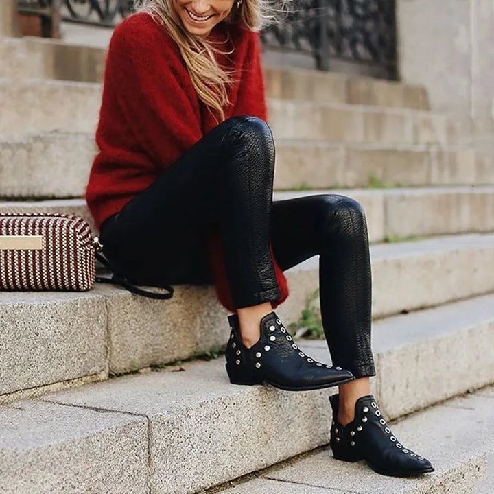 Marisette Stud Pointed Ankle Boot