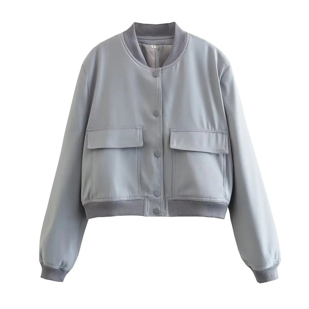 Priscilla Cropped Bomber Jacket