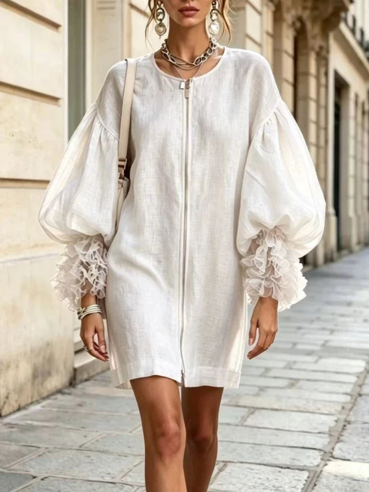 Adalyn Balloon Sleeve Mini Dress