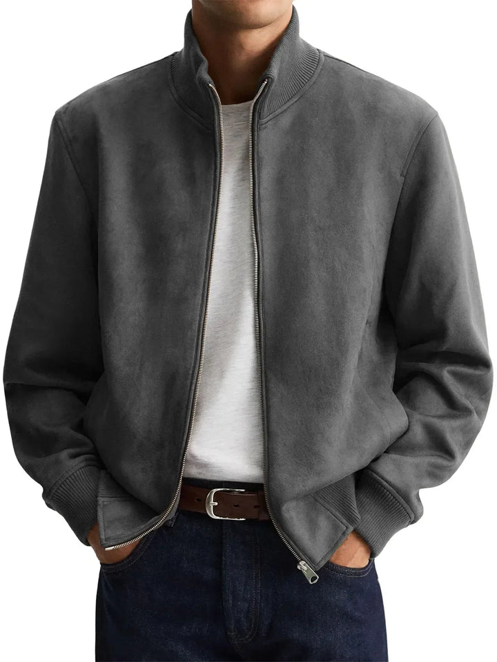 Alden Suede Look Bomber Jacket