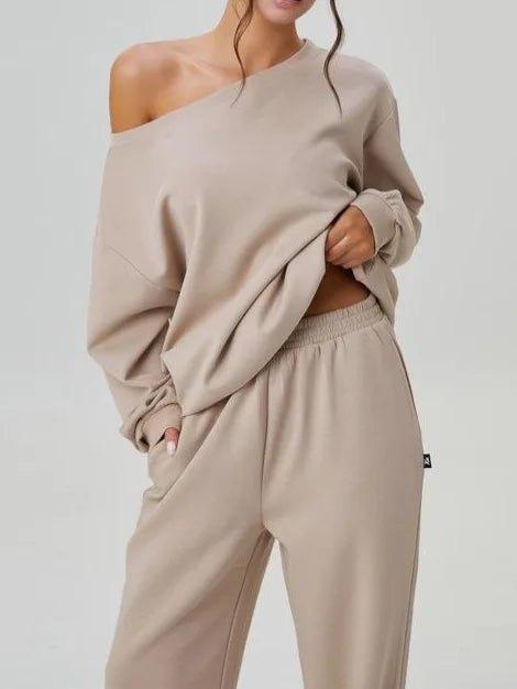 Estelle Off Shoulder Tracksuit Set