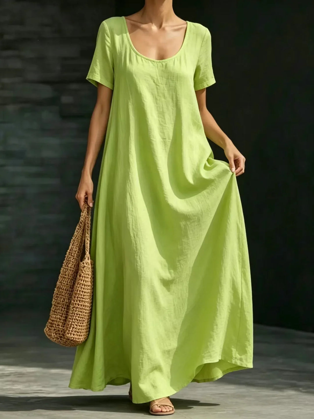 Elodie Casual Loose Fit A Line Maxi Dress