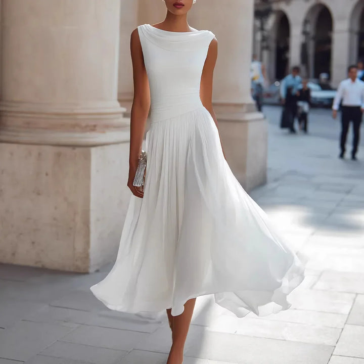 Dahlia Flowing Pleated Midi Dress