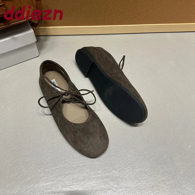 Carys Suede Butterfly Knot Flats
