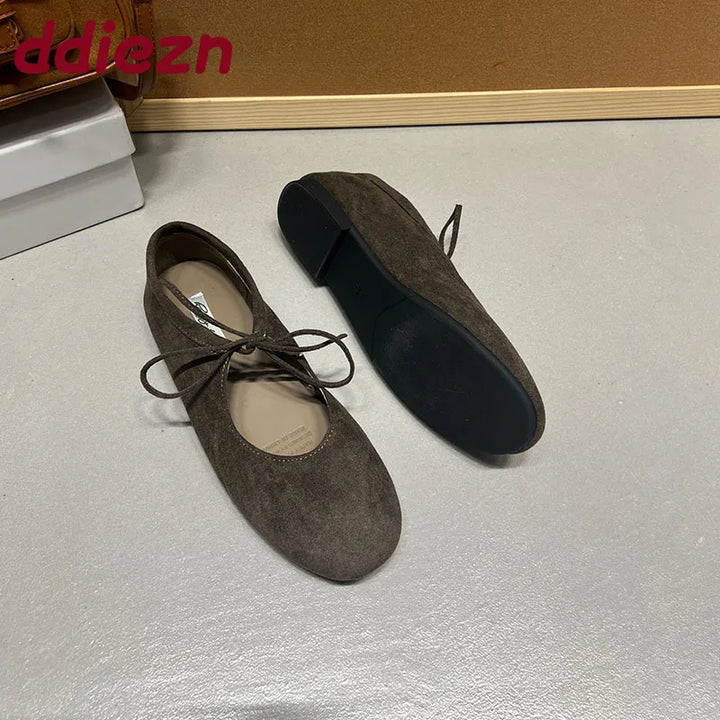 Carys Suede Butterfly Knot Flats