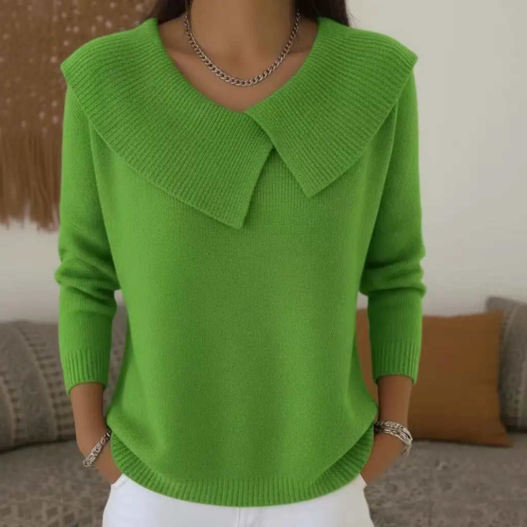 Genevieve Fold Collar Sweater
