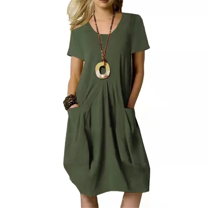 AbhigailCasual Pocket Midi Dress