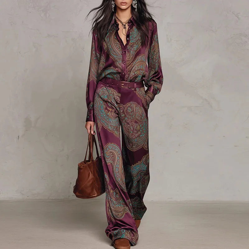 Rosalind Paisley Print Two Piece Set