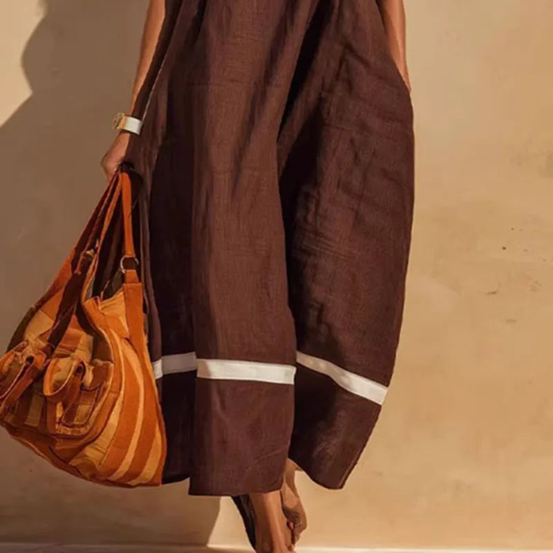 Thessaly Color Block Maxi Dress