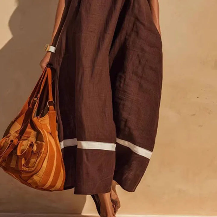 Thessaly Color Block Maxi Dress