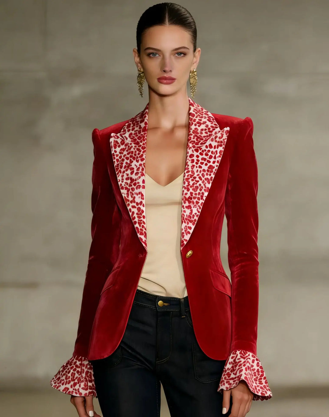 Nanette Leopard Lapel Blazer
