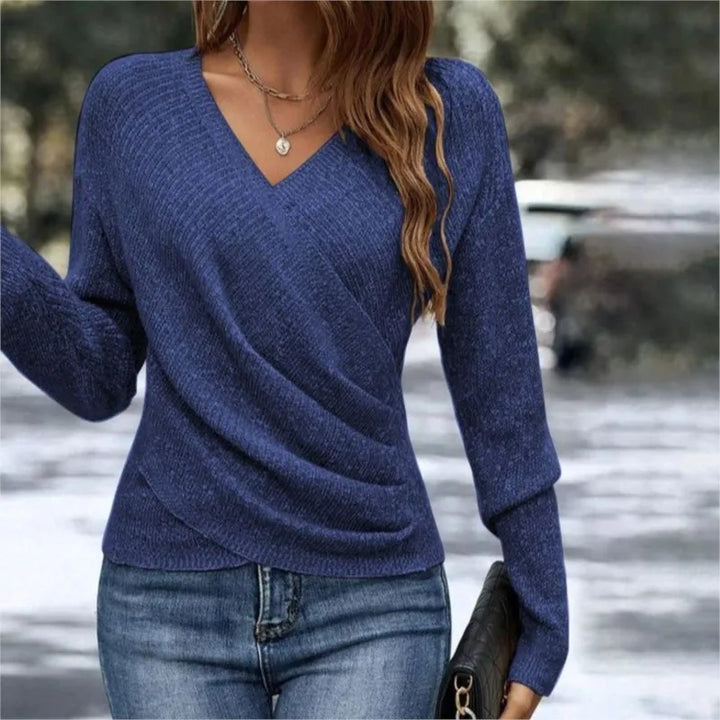 Rowena Crossover V-Neck Sweater