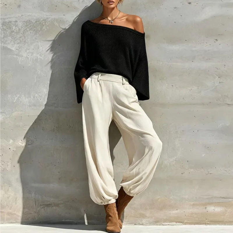Aveera Knit One Shoulder Set
