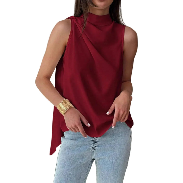 Zoey Elegant Sleeveless High Neck Blouse